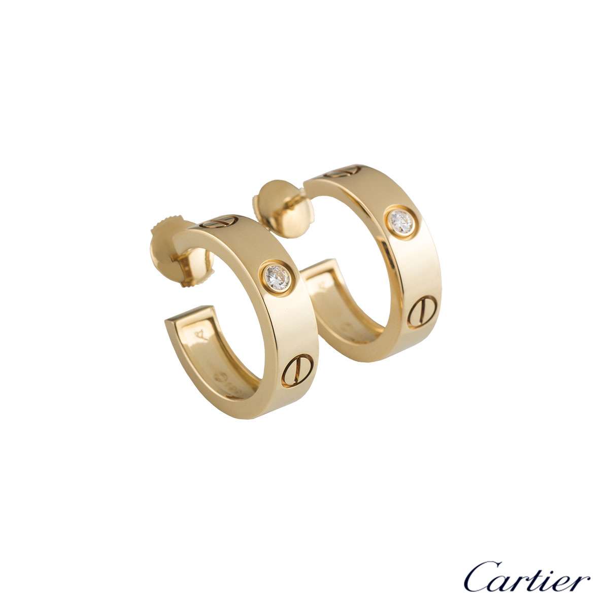 cartier love earrings gold